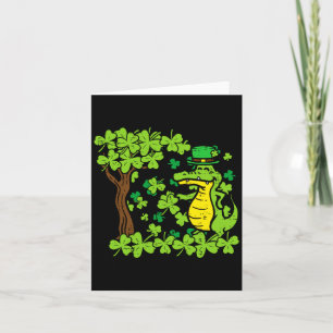 St. Patrick Tag Alligator Shamrock Saint Pattys Mä Karte