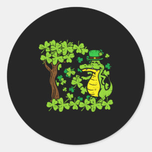 St. Patrick Tag Alligator Shamrock Saint Pattys Mä Runder Aufkleber