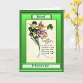 St Patrick Tag, Gedicht Karte (Gelbe Blume)