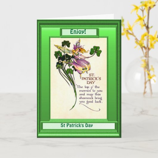 St Patrick Tag, Gedicht Karte (Gelbe Blume)