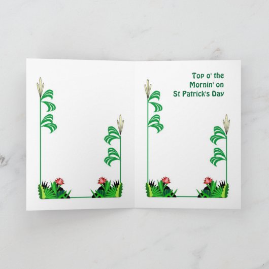 St Patrick Tag, Geschwätzschloss Karte (Innenseite)