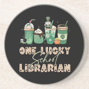 St. Patrick Tag Glücklicher Bibliothekar Getränkeuntersetzer