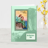St Patrick Tag, Harpist durch das Meer Karte (Gelbe Blume)