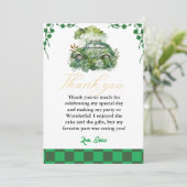 St PAtrick Tag Kleeblatt Geburtstag Danke Karte (Stehend Vorderseite)