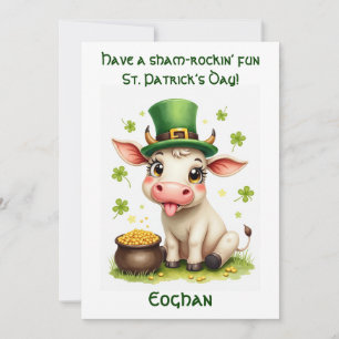 St. Patrick Tag Moo-rische Mätzchen Feiertagskarte