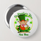 St Patrick Tag New York Button (Vorne & Hinten)