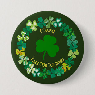 St Patrick Tag personalisiert küssen mich, den ic Button