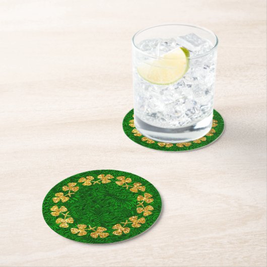 St Patrick Tag Runder Pappuntersetzer (Vor Ort)
