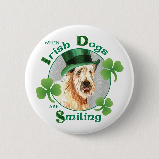 St Patrick Tag Wheaten Terrier Button (Vorderseite)