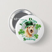 St Patrick Tag Wheaten Terrier Button (Vorne & Hinten)