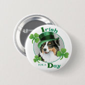 St Patrick Tagesaustralier Button (Vorne & Hinten)