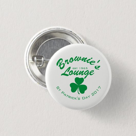 St Patrick TagesButton-Rückseitenknopf 2017 Button (Vorne & Hinten)