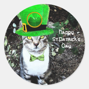 ST PATRICK TAGESCAT MIT KOBOLD-HUT RUNDER AUFKLEBER