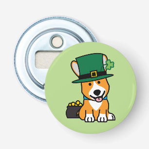 St Patrick Tagescorgi-Kobold-Hundewelpen-Hündchen Flaschenöffner