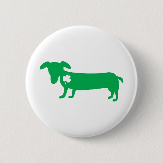 St Patrick TagesDackel Button (Vorderseite)