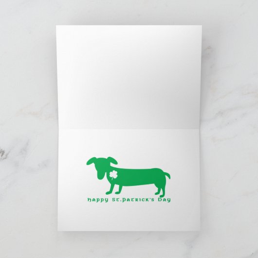 St Patrick TagesDackel Karte (Innenseite)