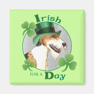 St Patrick Tagesdraht-Foxterrier Magnet