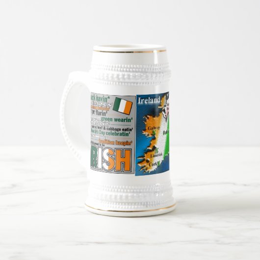 St Patrick Tagesfeier Bierglas (Vorderseite Links)