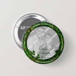 St Patrick TagesFoto-Knopf Button