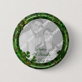 St Patrick TagesFoto-Knopf Button