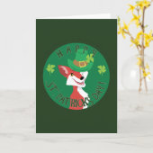 St Patrick TagesFox Karte (Gelbe Blume)