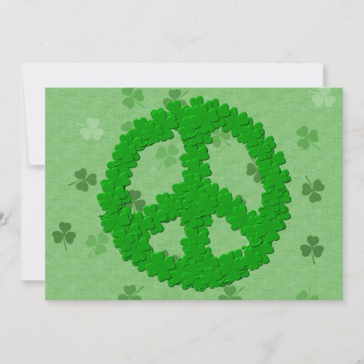 St Patrick Tagesfriedenszeichen Einladung (Vorderseite)