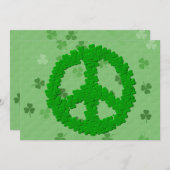 St Patrick Tagesfriedenszeichen Einladung (Vorne/Hinten)