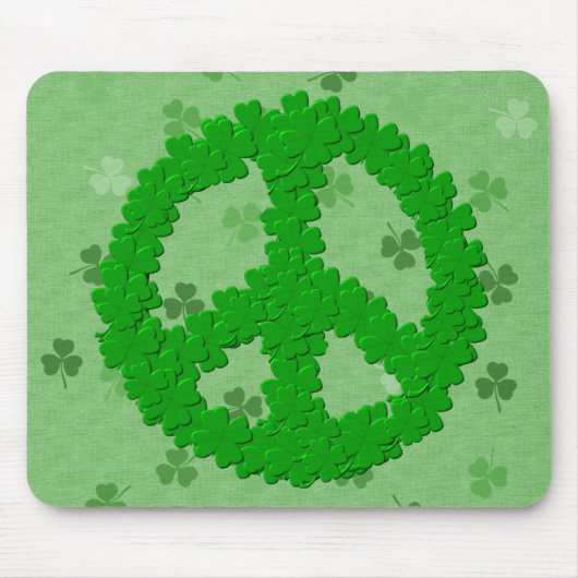 St Patrick Tagesfriedenszeichen Mousepad (Vorne)