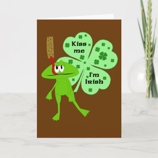 St Patrick Tagesfrosch-Karte Karte (Vorderseite)