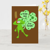 St Patrick Tagesfrosch-Karte Karte (Gelbe Blume)