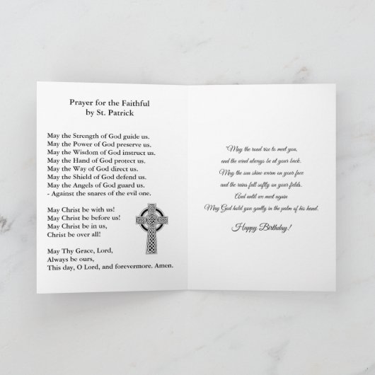 St Patrick Tagesgeburtstag Karte (Innenseite)