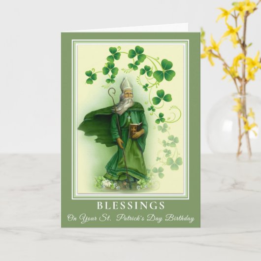 St Patrick Tagesgeburtstag Karte (Gelbe Blume)