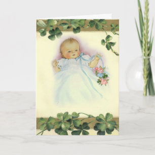 St Patrick Tagesgeburtstags-Baby oder Mädchen Karte