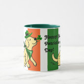 St Patrick Tagesgelb Labrador Tasse (Zentrum)