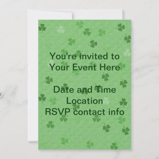 St Patrick Tagesgiraffe Einladung (Rückseite)
