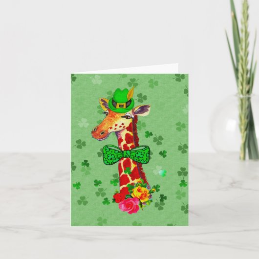 St Patrick Tagesgiraffe Karte (Vorderseite)