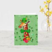 St Patrick Tagesgiraffe Karte (Gelbe Blume)