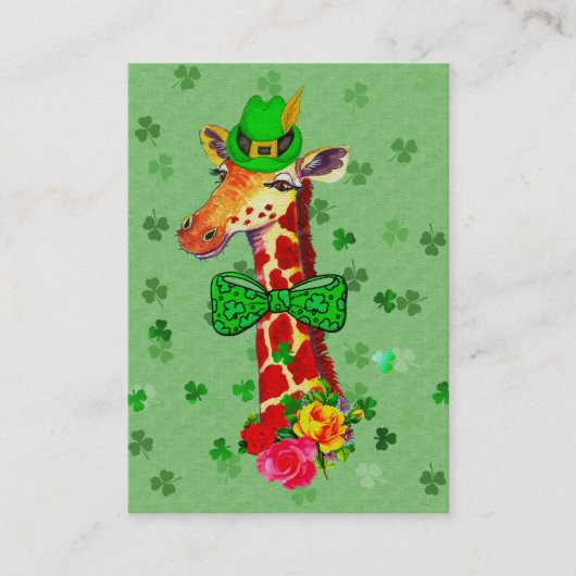 St Patrick Tagesgiraffe Visitenkarte (Vorderseite)