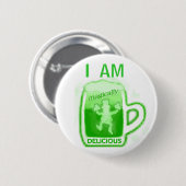 St Patrick Tagesgrün-Bier-Knopf Button (Vorne & Hinten)