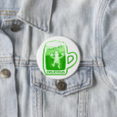 St Patrick Tagesgrün-Bier-Tassen-Knopf Button (Beispiel)