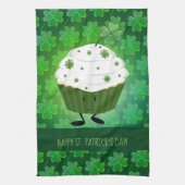 St Patrick Tagesgrün-Cartoon-Kleeblatt Geschirrtuch (Vertikal)