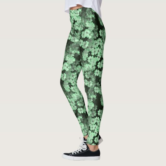 St Patrick Tagesgrün-Kleeblatt-Wald Leggings (Links)