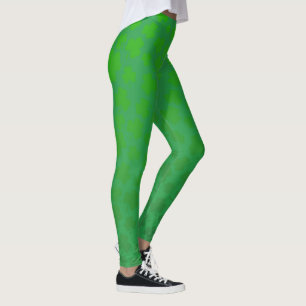 St Patrick Tagesgrün Ombre Kleeblatt-Entwurf 2 Leggings
