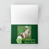 St Patrick Tagesgrußkarte mit Basset Hound Karte (Innenseite)
