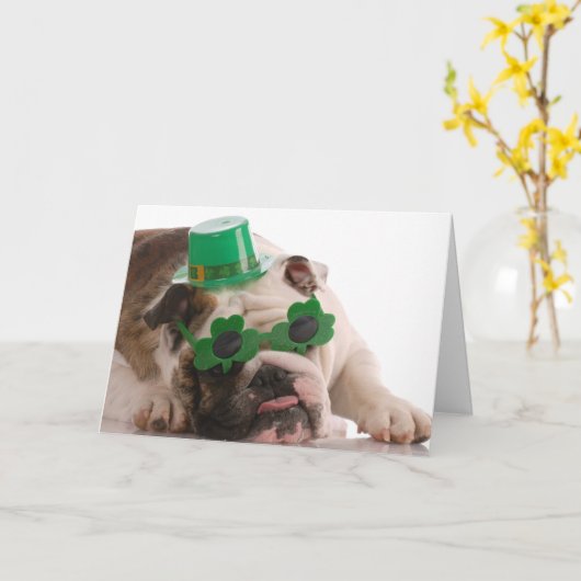 St Patrick Tageshundekarte Karte (Gelbe Blume)