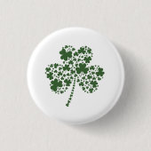 St Patrick Tagesirischer Kleeblatt-Klee Button (Vorderseite)