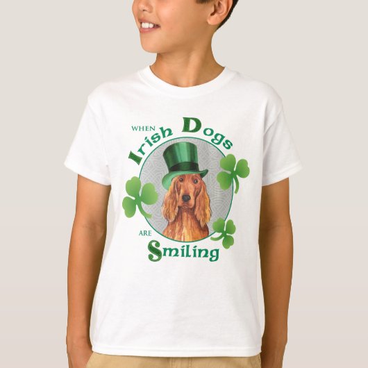 St Patrick Tagesirischer Setter T-Shirt (Vorderseite)