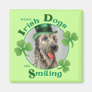 St Patrick Tagesirischer Wolfhound Magnet