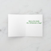 ST. PATRICK-TAGESKARTE/IRISCHE BLESSUNG/KUNDENBEWE KARTE (Innenseite)
