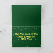 "St Patrick Tageskarte" mit Basset Hound Karte (Innenseite)